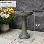 Sunlinua 24H Bird Bath Outdoor Water Fountain with Solar Pump - Image 2