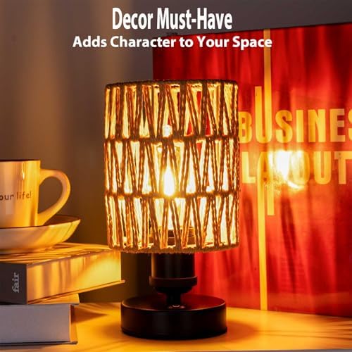 Cordless Rechargeable Outdoor Table Lamps, Battery Operated Table Lamp, Stepless Dimmable for Patio, Living Room, and Bedroom (Bulb Included) - Set of 2 (Beige) - Image 7