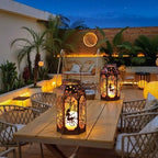 Solar Lanterns Outdoor Waterproof Fairy LED Metal Lantern Candle Glow - Image 4