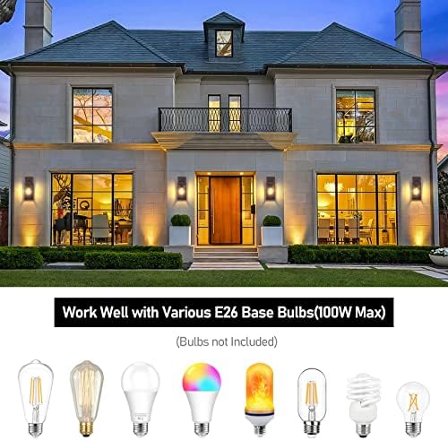 BesLowe Outdoor Wall Light Fixtures, Oil-Rubbed Bronze Wall Lanterns - Image 3