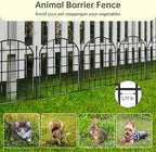 12 Panels Garden Fence, 13.8 ft(L) x 17 in(H) Arched No Dig Fence, Decorative Animal Barrier Fencing with Ground Stake, Rustproof Metal Garden Edging Border for Dog, Rabbit, Outdoor Yard Patio Decor - Image 3