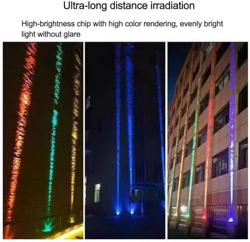 10W Led Spot Lights - Landscape Lamps, AC 220V Led Beam Light Outdoor Wall Lamp, IP67 Waterproof Narrow Beam Spotlight, 180° Adjustable Bracket Ground Light(RGB,10W) - Image 6