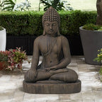 John Timberland Sitting Buddha 29 1/2" High Dark Sandstone Outdoor Statue - Image 2