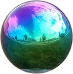 Lily's Home Gazing Globe Mirror Ball in Rainbow Stainless Steel - 12 Inch by LilysHome
