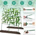 3 Packs Cucumber Trellis for Raised Bed, 50" x 33" A-Shape Garden Trellis for Climbing Plants, Outdoor Metal Arch Vegetable Plant Support for Tomato, Cucumber, Pea, Zucchini & Vine Plants - Image 4