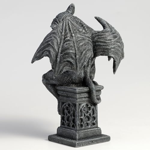 Veronese Design 7 1/8 Inch Beast Gargoyle Thinker Pose on Pedestal Polyresin Collectible Statue Figurine Gothic Fantasy Decor for Home or Gift - Image 5
