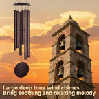 45" Large Wind Chimes for Outside, 6 Thick and Bold Aluminum Tubes (Bronze) - Image 4