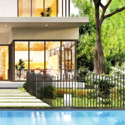 No Dig Garden Fence 32" H x 22.5'L with Gate Decorative Yard Dog Panels - Image 6