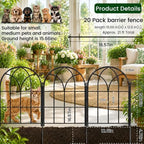 Decorative Garden Fence, 21 ft Metal Border, No Dig Flower Bed Edging 20 PC - Image 2