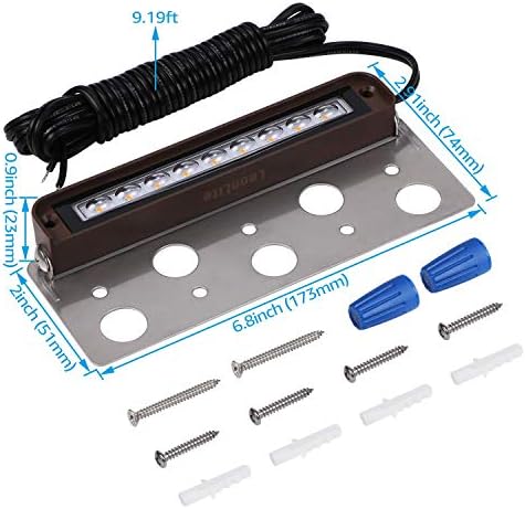 LEONLITE 4-Pack 7 Inch LED Hardscape Lighting, 2700K Soft White - Image 6