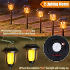 Dynaming Dual Use Solar Flame Lights Outdoor 6 Pack, Solar Flickering Flame Pathway Lights, Hanging Lantern Light, Auto On/Off & Waterproof for Garden Lawn Patio Yard Walkway Deck Driveway - Image 6