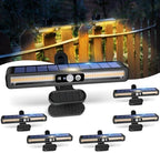 Clip On Solar Lights Outdoor with PIR Motion Sensor (Black ,6 Pack ,3000K) by SunlightEncounter