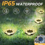 INCX 16Pack Solar Ground Lights Outdoor, 8 LED, IP65 Waterproof, Warm White - Image 3