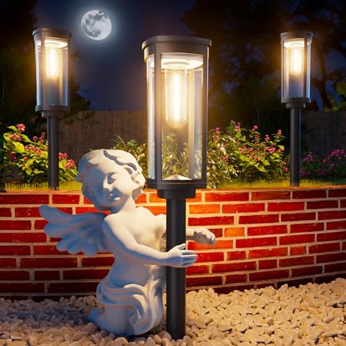 ALFIOT Solar Pathway Lights, 4 Pack, Warm White, IP65 by Professionalproductionofsolarlightsoutdoor%EF%BC%9A%EF%BC%89