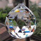 Petrichor Fengshui Clear Crystal Hanging Ball for Good Luck & Prosperity - Home Decoration/Gifting (60 MM/Pack of 2) by Petrichor