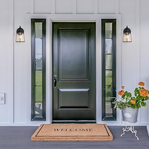Black Outdoor Wall Sconces, Farmhouse Exterior Wall Mounted Light with Clear Glass Water Proof Outdoor Porch Lights for Patio, Gazebo, Entryway - Image 4