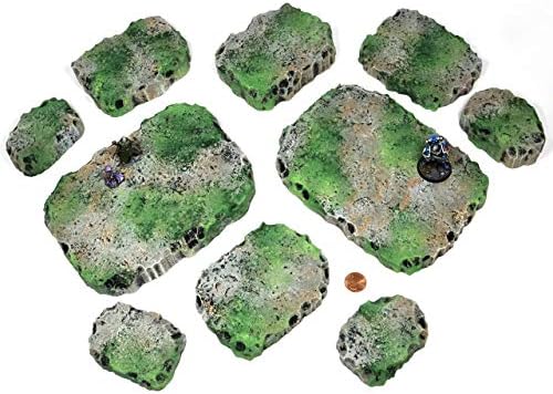 Mossy Stone Stacking Modular Hills Set - - Handmade Terrain for Tabletop War Games and TTRPGs - Image 2