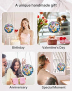 Acrylic Puzzles Suncatcher Window Hanging, 83 Pieces Butterflies in Bloom Puzzle, Suncatcher for Doors Garden, Mother's Day Christmas Birthday Gifts for Women Men (L - 8.9 * 8.9 in) - Image 4
