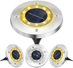 Solar Ground Lights,10 LED Solar Garden Lights Disk Lights Outdoor Waterproof Landscape Lights for Yard Walkway Patio Lawn Driveway Decoration,8LED,8pcs (10led 10pcs) by Unknown