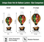 Snowflake Hot Air Balloon Solar Lantern, Christmas Hanging Garden Light - Image 5