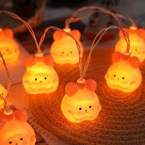 CAKERS Creative Easter Day String Lights|LED Warm White Copper Wire Lights|Hanging Fairy Lights for Bedroom Party Decor,Bunny,3m(9.8ft)-20LED-USB - Image 6