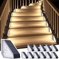 ROSHWEY Solar Stair Lights Outdoor Waterproof, 12 Pack Solar Powered Step Lights for Outside, Triangle Deck Step Light, Outdoor Decor Lighting for Front Porch, Backyard, Patio, Cool White by ROSHWEY