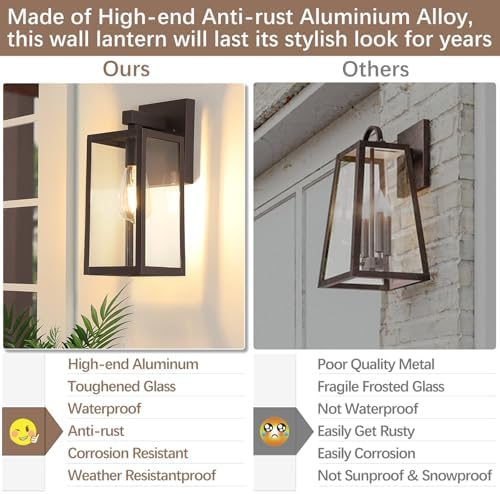 MAXvolador Outdoor Wall Light Fixture, Exterior Waterproof Wall Lantern - Image 3