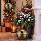 Civaner 1 Pcs 8 Inch Giant Metal Christmas Bronze Jingle Bell - Image 5