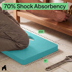 GORILLA GRIP® Extra Thick Foam Kneeling Pad for Gardening 17.5x11 Turquoise - Image 4