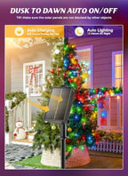 Brightown 4 Pack Solar Christmas String Lights Outdoor, Total 288Ft 800 LED - Image 2