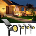 FALOVE 4 Pack Solar Spot Lights Outdoor Warm White LED Waterproof Landscape by FALOVE