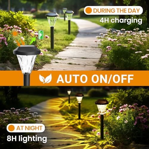 GIGALUMI 16 Pack Solar Lights Outdoor Waterproof, Solar Garden Lights - Image 5