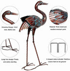 Natelf Garden Crane Statues Outdoor Patina Heron Decoy Yard Sculptures - Image 6