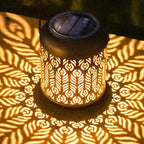 LeiDrail Solar Lantern Outdoor Hanging Lanterns Garden Metal Decorative Light Warm White LED Waterproof Landscape Lighting for Table Pathway Party Yard - 2 Pack by LeiDrail