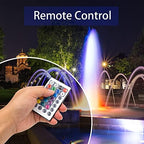 Colored Pond Lights with Timer, 20 Ft Cable Underwater SpotLights IP68 Waterproof Aluminium Case Fountain Light Submersible for Outdoor Pond Fountain Waterfall, 8W 1 Lights - Image 2