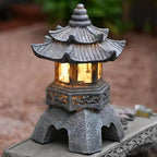 Front Porch Decor Pagoda Garden Statue Sculpture Solar Lantern Zen Decoration for Landscape Esculturas Decorativas Modernas(A1) - Image 2