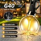 Solar Lights Outdoor Patio Lights 40FT G40 Waterproof Dimmable - Image 5