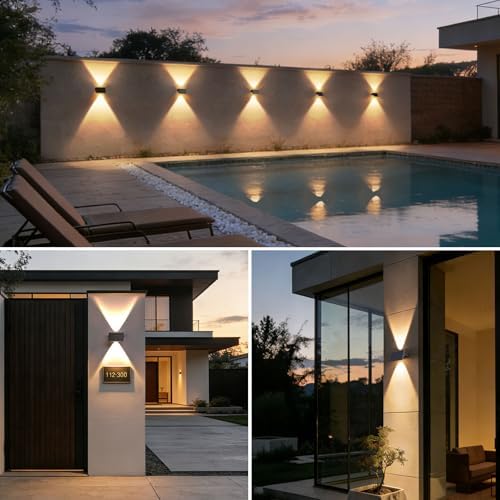 Solar Fence Lights Outdoor, 8 Pack Up and Down Wall Lights, Warm White - Image 6