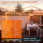 Kawaya G40 Outdoor String Lights 200FT IP65 Waterproof 2700K Patio Light - Image 2