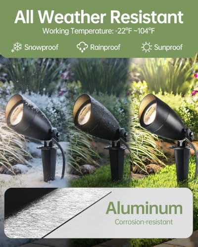 LITFIT 4Pack Low Voltage Landscape Spotlight,12v Outdoor Uplight Waterproof - Image 3