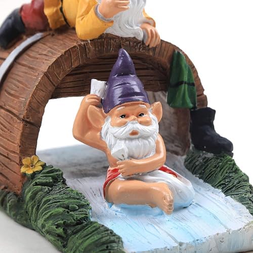 Gnome Sculpture Gutter Diverter Rain, Decorative Gutter Downspout Extension - Image 7