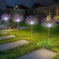 YOTOZU 4 PCS Solar Firework Light, Outdoor Solar Garden Decorative Lights 120 LED Powered 40 Copper Wires String DIY Landscape Light for Walkway Pathway Backyard Decor Parties Perfect Gifts(Purple) by YOTOZU