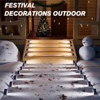 VOLISUN Solar Stair Lights 12 Pack, Solar Step Lights Waterproof IP67 - Image 2