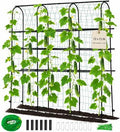 OTOSUNNY 72"x72" Garden Arch Trellis for Climbing Plants, Black by OTOSUNNY
