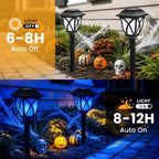 GIGALUMI Solar Halloween Lights Outdoor Decor, Solar Pathway Lights 8 Pack - Image 7
