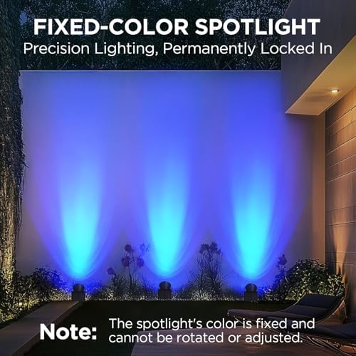 InnoGear 2 Solar Light Outdoor Spotlight for Halloween Christmas Xmas, Blue - Image 2