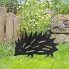 Hedgehog Metal Garden Stake Decorative, Adorable Animal Silhouette Statues for Yard Art, Outside, Patio, Outdoor Decor, Garden Decorations, Lawn Ornaments - 12" Black - Image 5