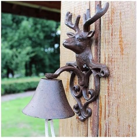 Cast Iron Dinner Bell, Outdoor Bell, Cast Iron Wall Hanging Bell Wall Mounted Doorbell for Any Home Decor by Unknown
