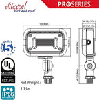 VoltMatrix 15W LED Flood Light Outdoor, 120-277V Landscape Yard Floodlight - Image 2