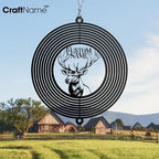 Personalized Elk Metal Wind Spinner, Custom Elk Garden Spinner Hanging Indoor Outdoor Decor, Perfect House Warming Gifts New Home, Custom Gift for Grandmother, Mom, Dad, Wife - Image 2